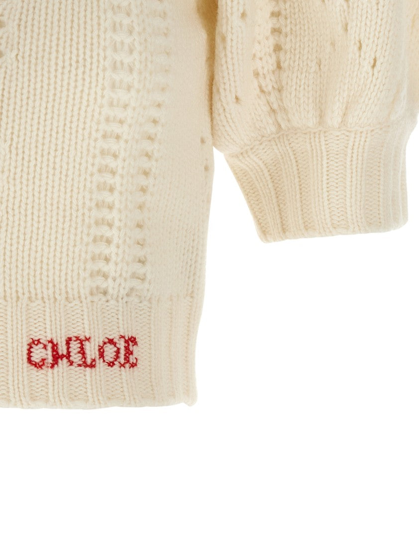 Chloé Jacquard Logo Cardigan