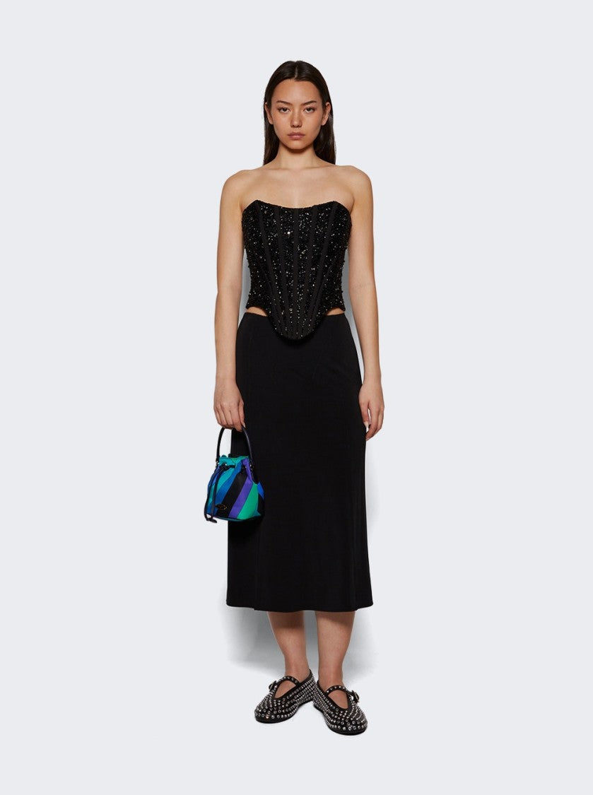 Rabanne Jupe Midi Lenght Skirt Black
