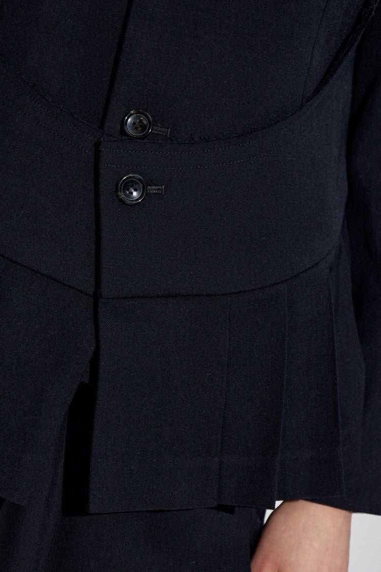Cdg By Comme Des Garçons Tailored Navy Wool Jacket