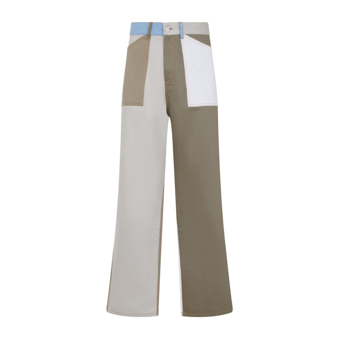 Givenchy Multicolored Cotton Relaxed Fit Denim Pants