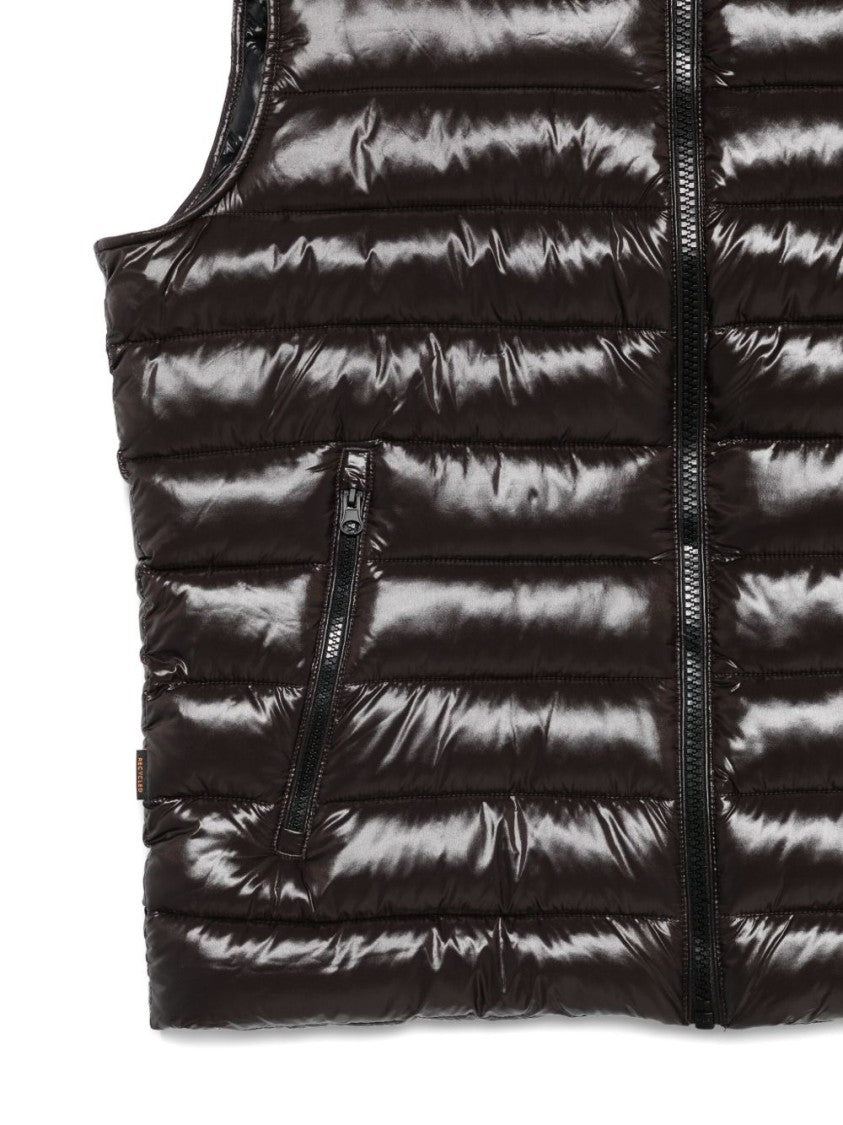 Save The Duck Lightweight Sleeveless Puffer Vest With Glossy Finish