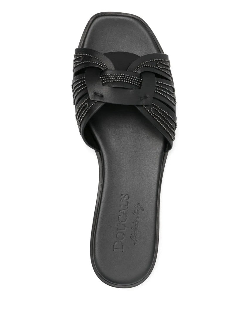Doucal's Leather Flat Sandals