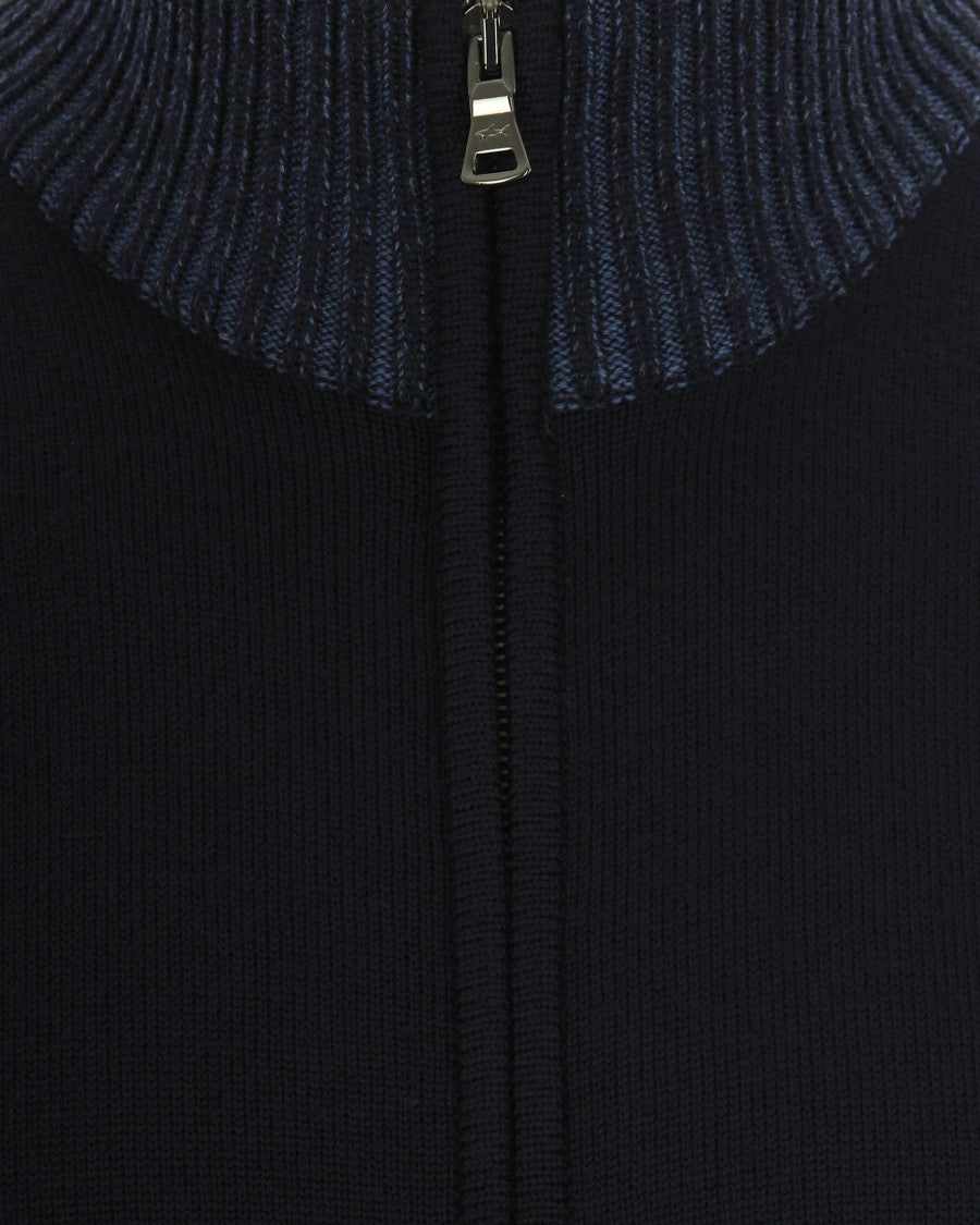 Paul & Shark Blue Full-Zip Cardigan