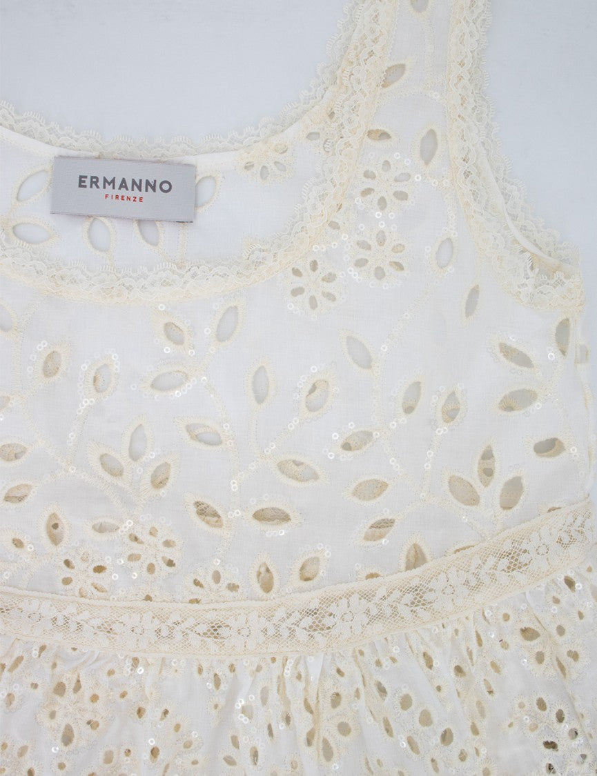 Ermanno Firenze Flared Strapless Top