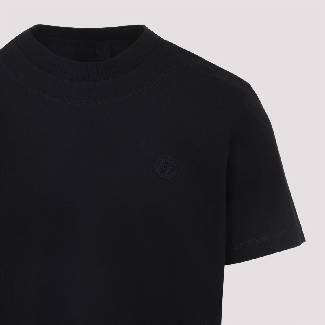 Moncler Black Cotton Short Sleeves T-Shirt