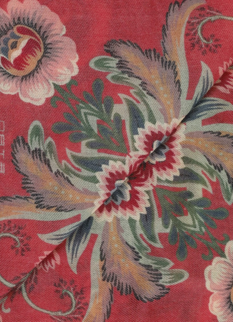 Etro Red Wool Scarf