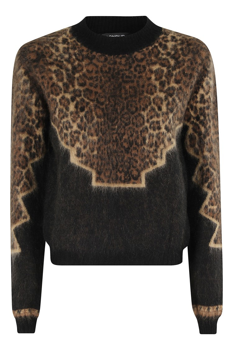 Dondup Multicolor Animal Pattern Sweater