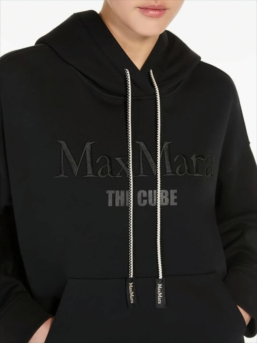 Max Mara Relaxed Fit Hoodie With Embossed Logo Detail