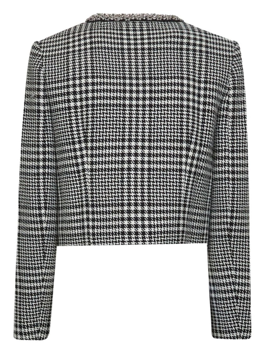 Self-Portrait Cropped Tailored Jacket With Black