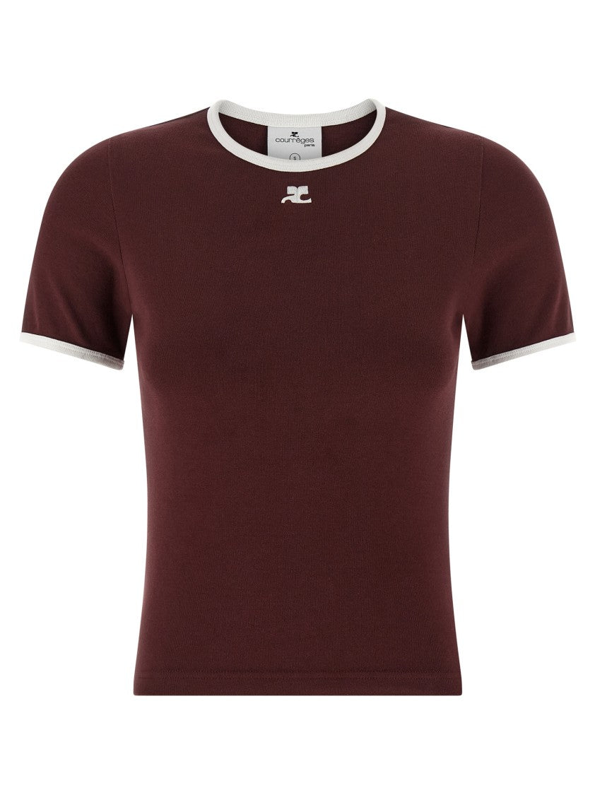 Courrèges 'Signature Contrast' T-Shirt