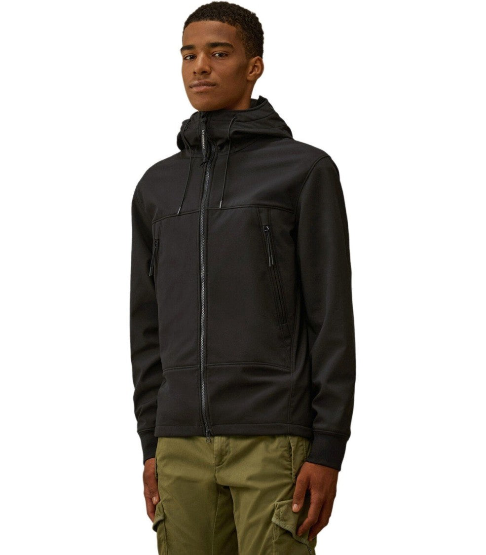 C.P. Company C.P. Shell-R Goggle Black Hooded Jacket