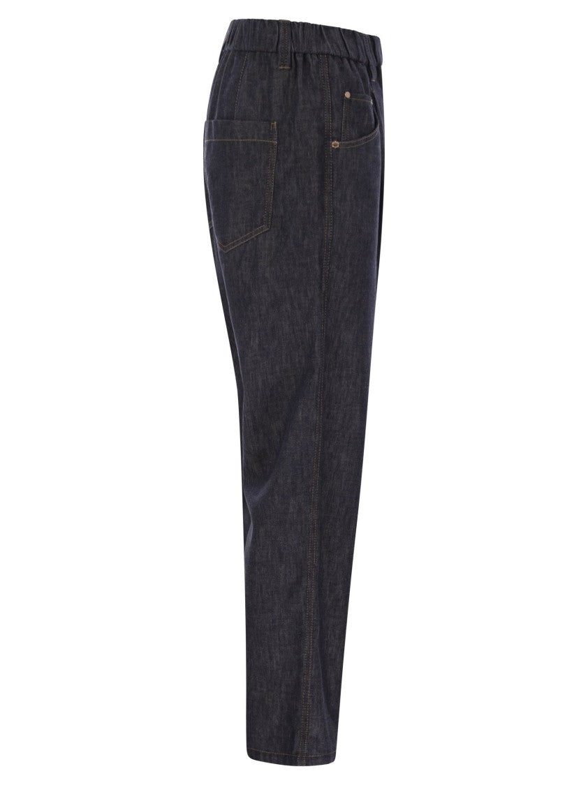 Brunello Cucinelli Lightweight Denim Five-Pocket Trousers