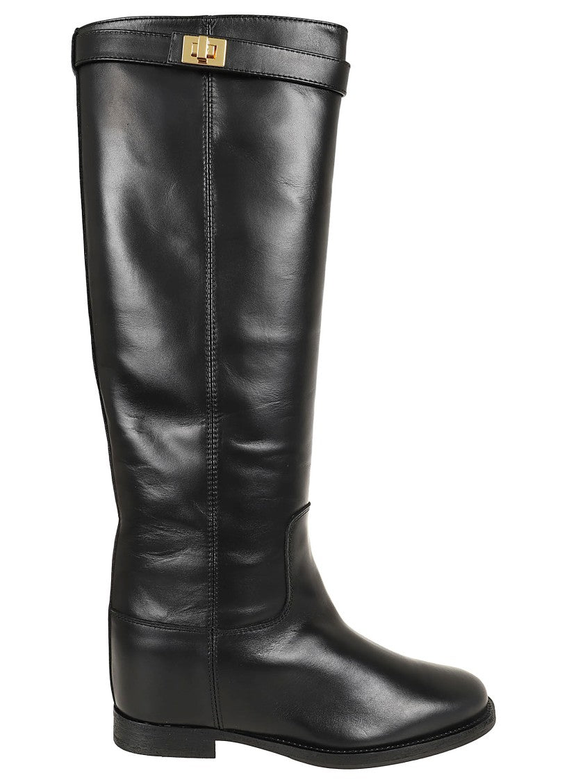 Via Roma 15 Ankle Boots With Hook-And-Eye Strap