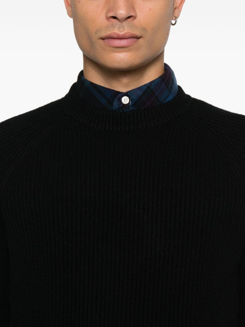 Mc2 Saint Barth Ribbed Knit Sweater With Crew Neckline