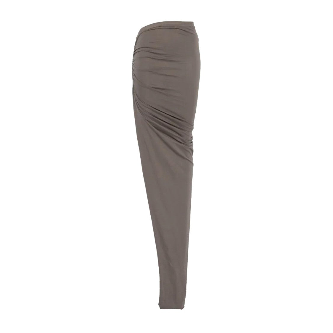 Rick Owens Flowing Black Cotton Edfu Skirt With Draped Silhouette