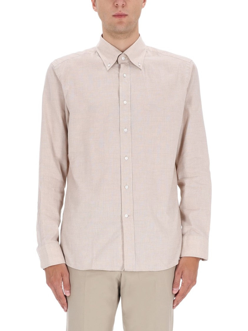 Boss Camel Long-Sleeve Button-Up Shirt