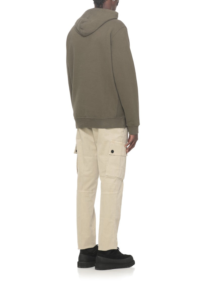 Stone Island Solid Green Cotton Hoodie