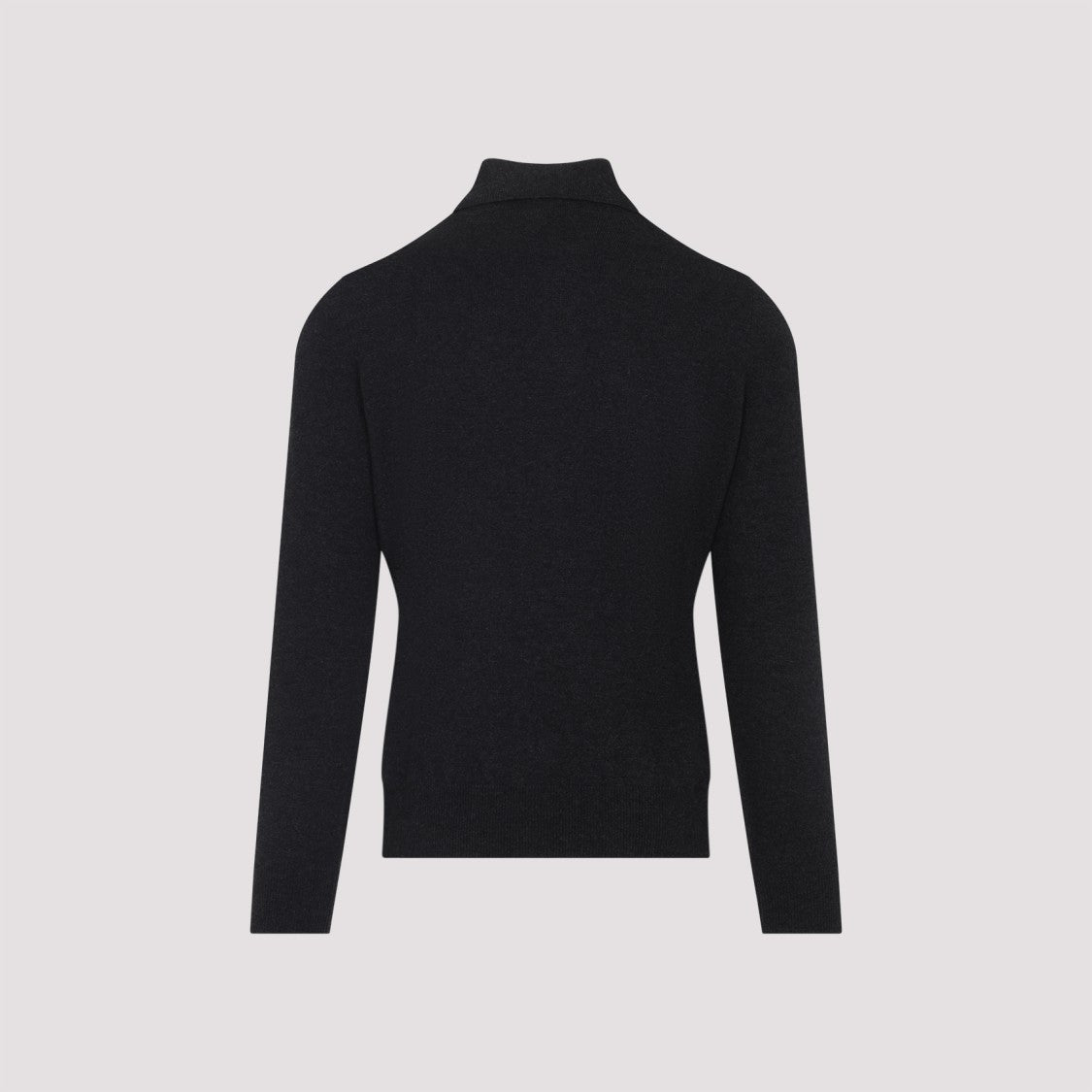 Brunello Cucinelli Grey Cashmere Ls Polo