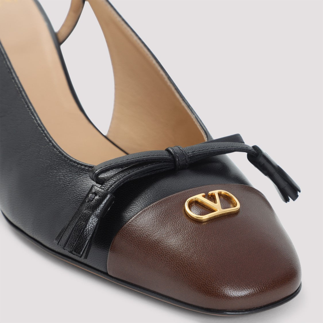 Valentino Garavani Black Leather Valet Du Roi T.60 Sling Back