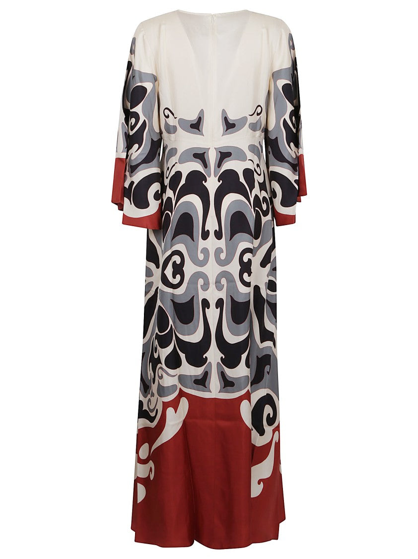 La Double J Ankle-Length Silk Dress With Hourglass Fit