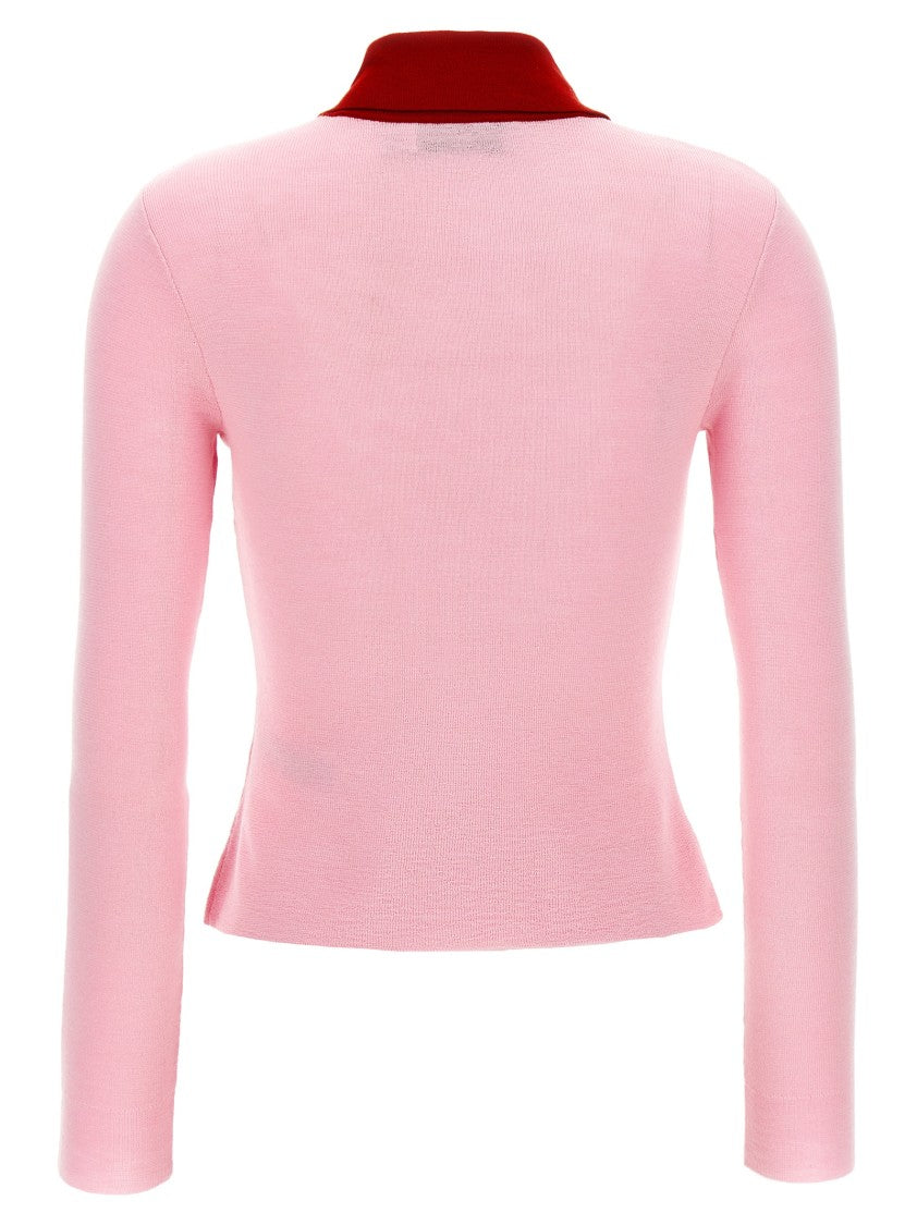 Self-Portrait Pink Merino Wool' Cardigan