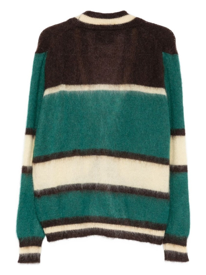 Amaranto Relaxed Fit V-Neck Button-Down Sweater