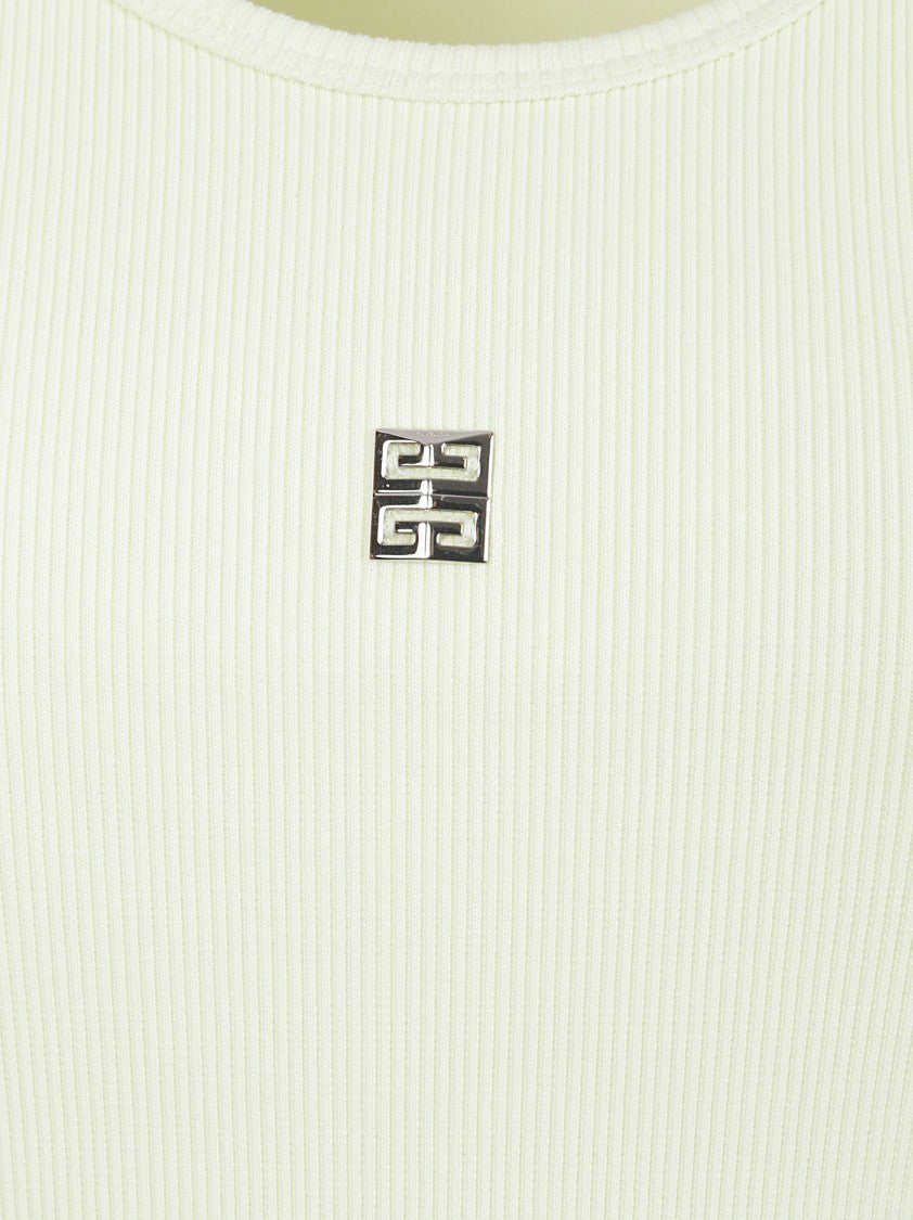 Givenchy Sleeveless Ribbed Dress With Subtle Logo Detail