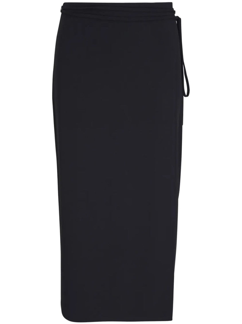 Vince Midi Tie Wrap Skirt
