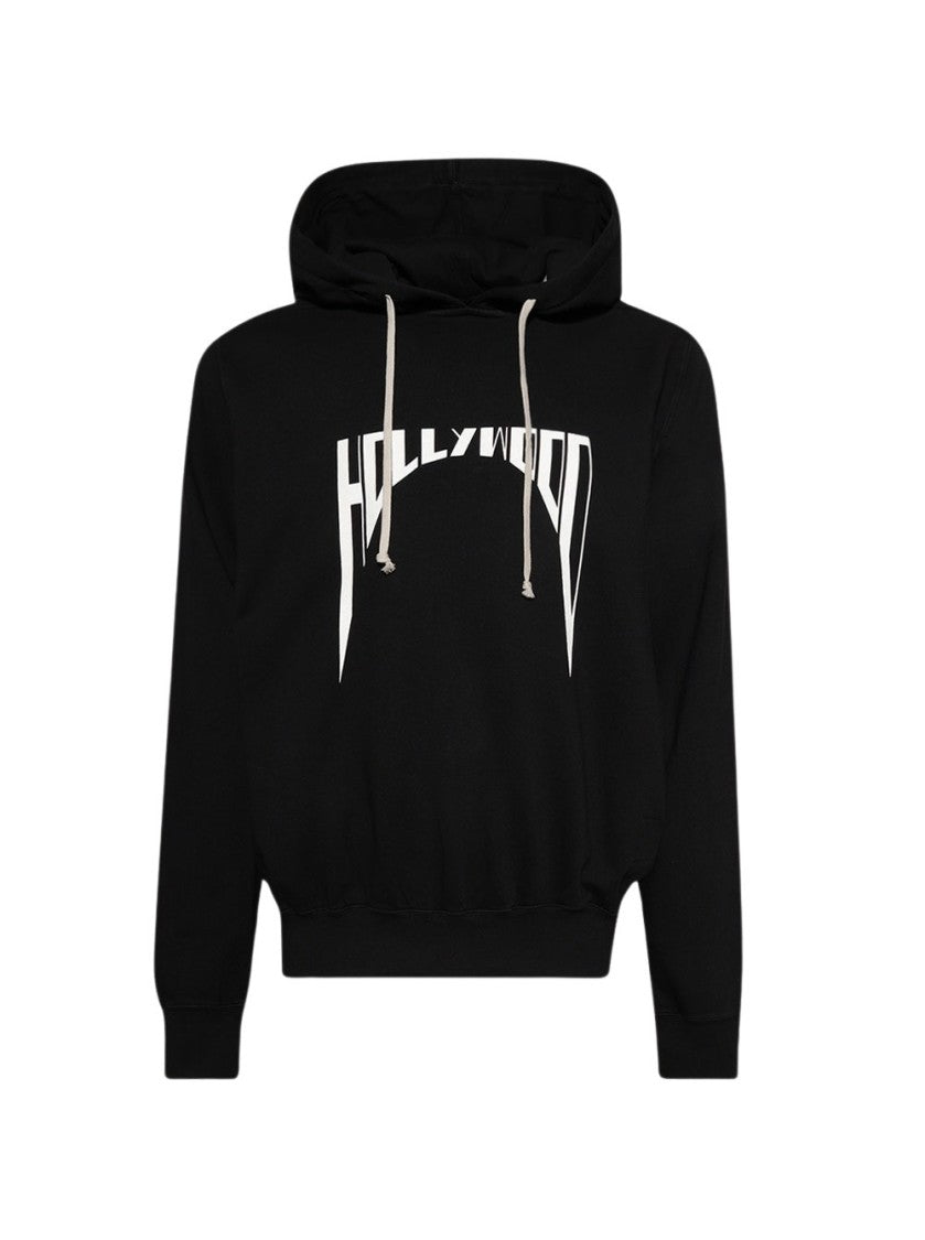 Drkshdw By Rick Owens Oversized Hoodie Black And Milk