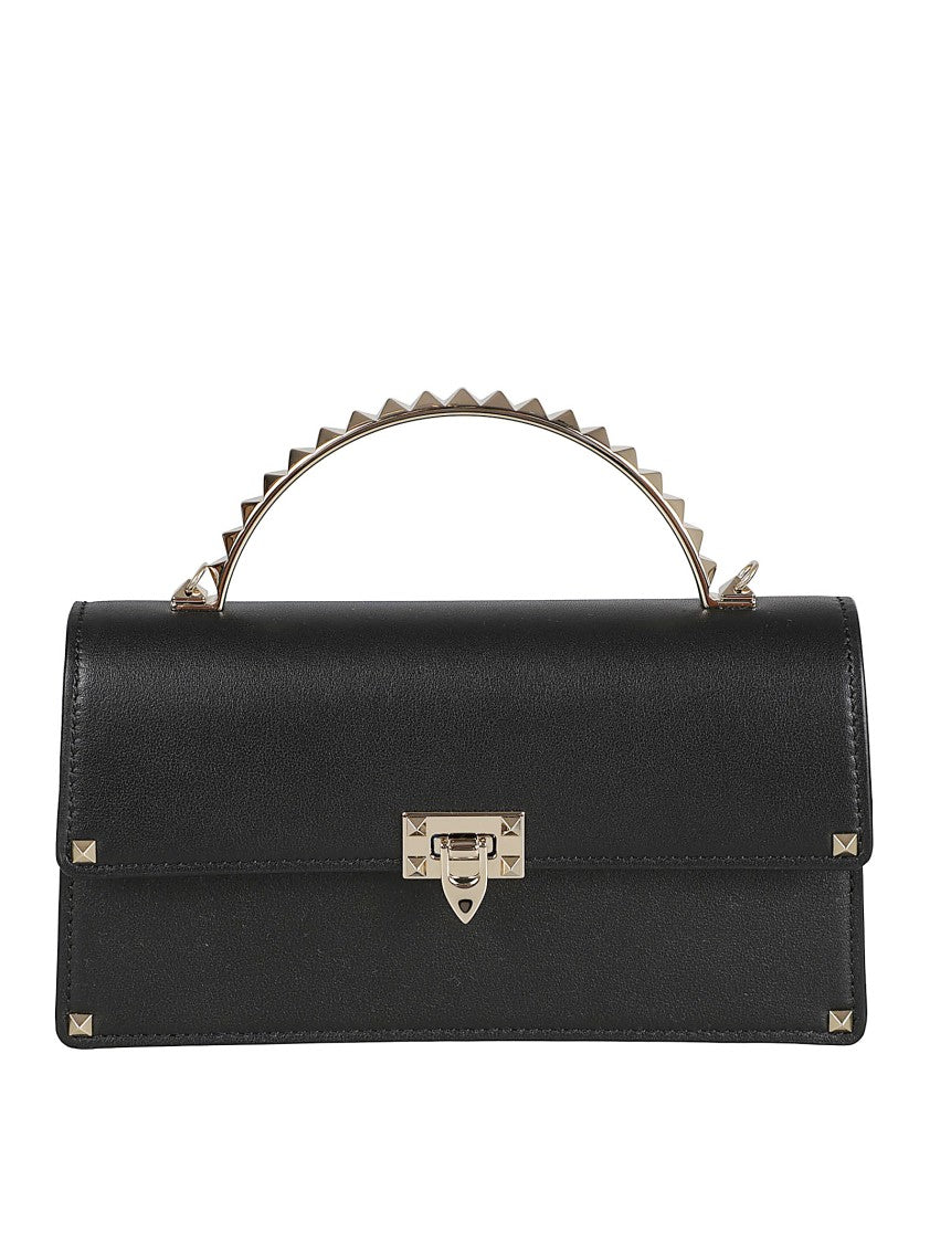 Valentino Garavani Foldover Top Clasp Bag With Signature Rockstud Detailing