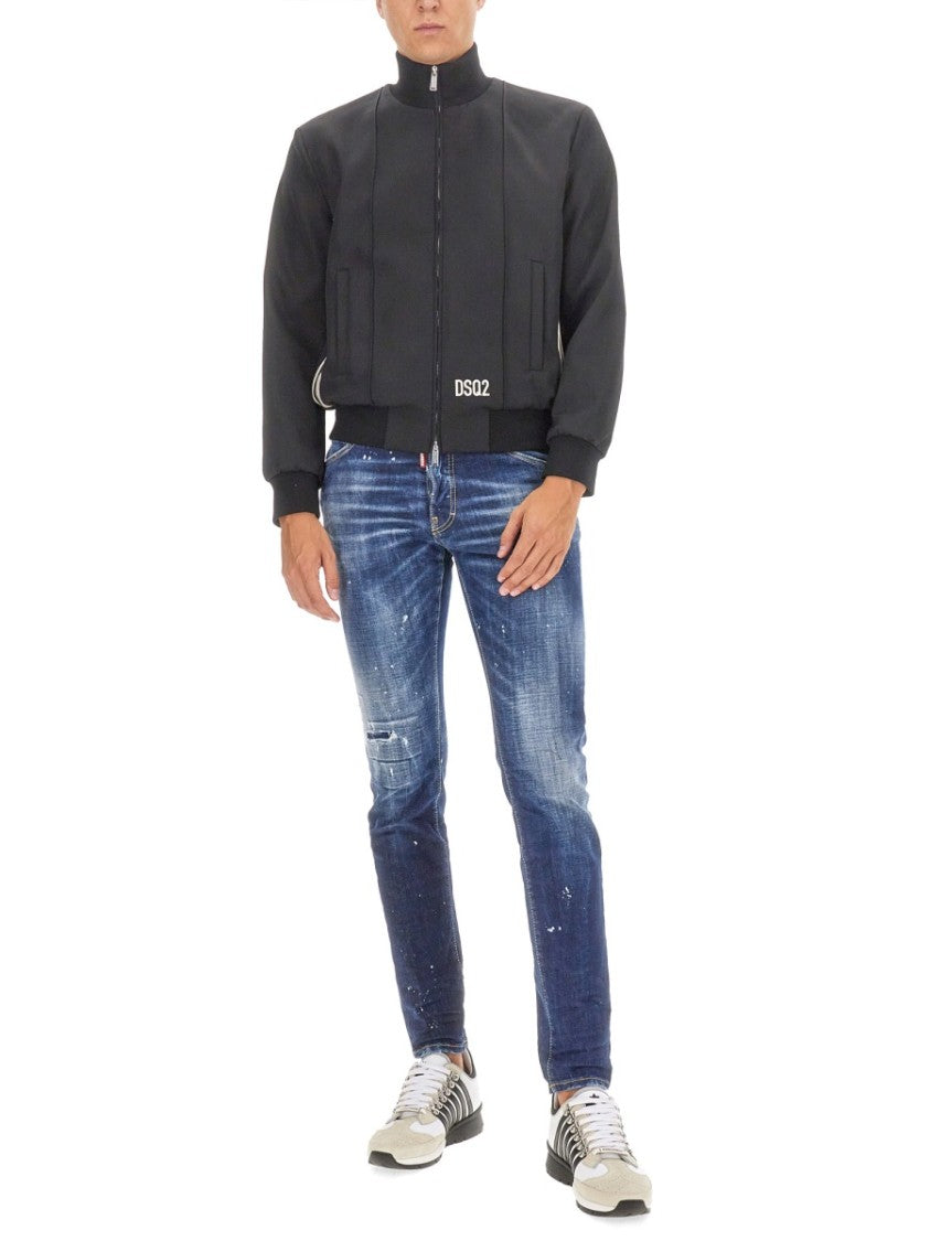 Dsquared2 Black Bomber Jacket