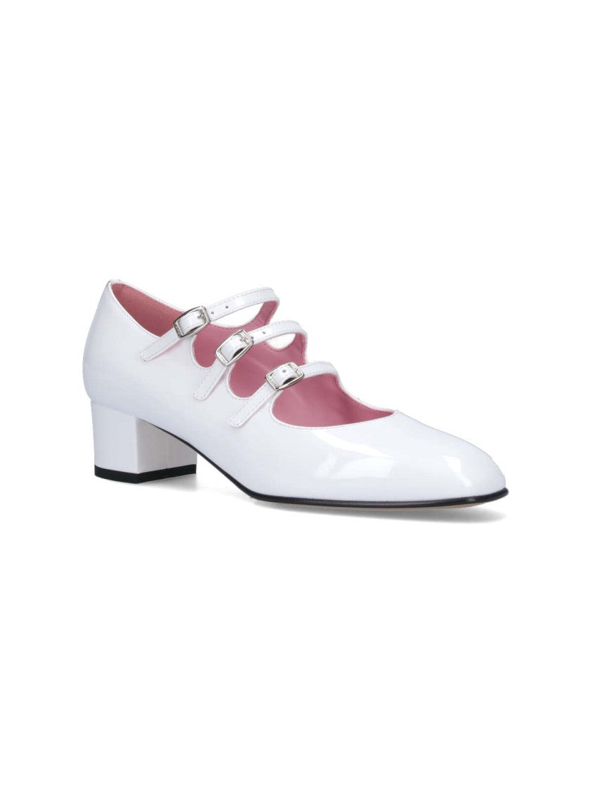Carel Carel "Kina" Ballet Flats – White Patent