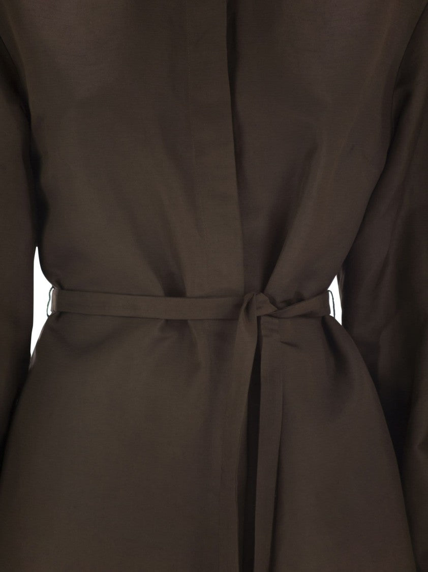 Max Mara Affari - Linen And Silk Shirt With Belt