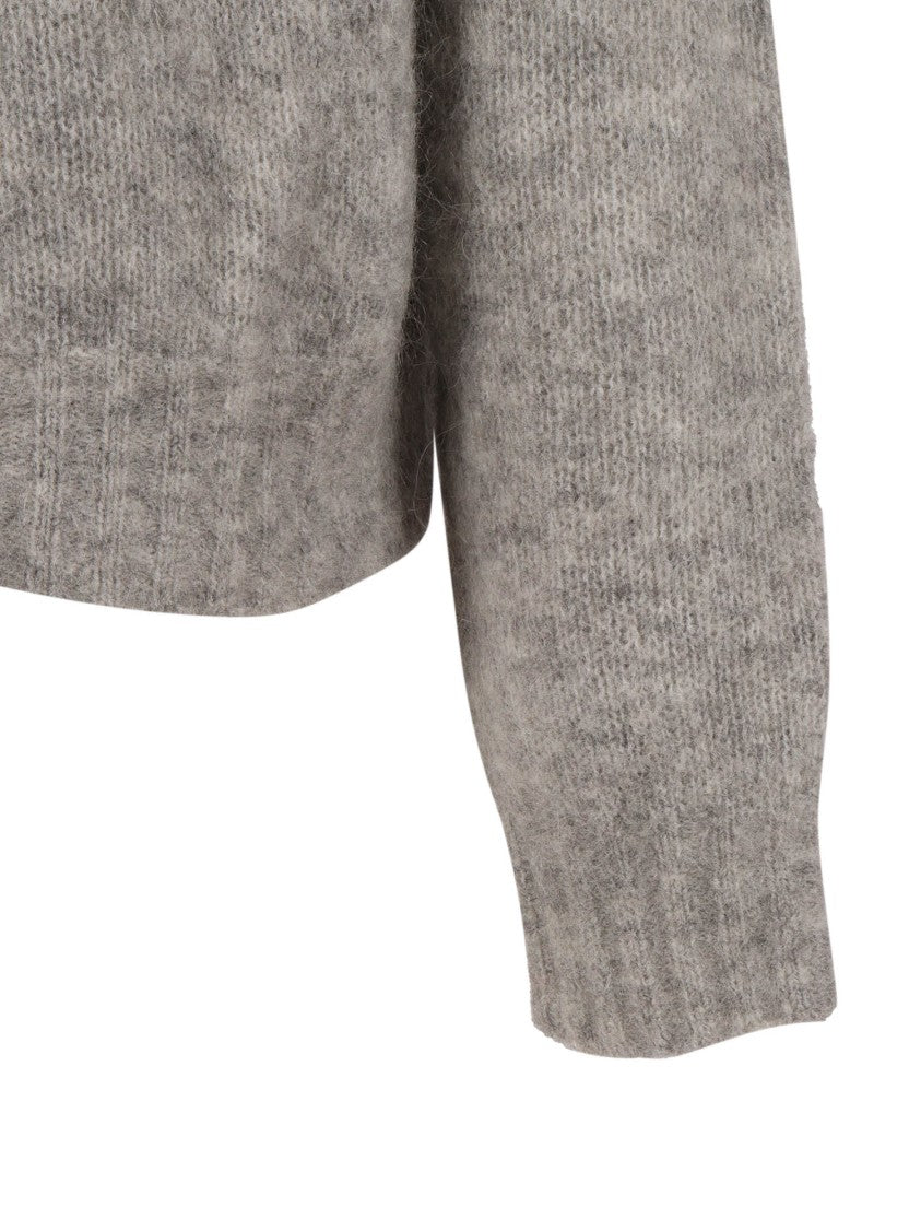 Aspesi Long-Sleeved Mohair Blend Knit Top