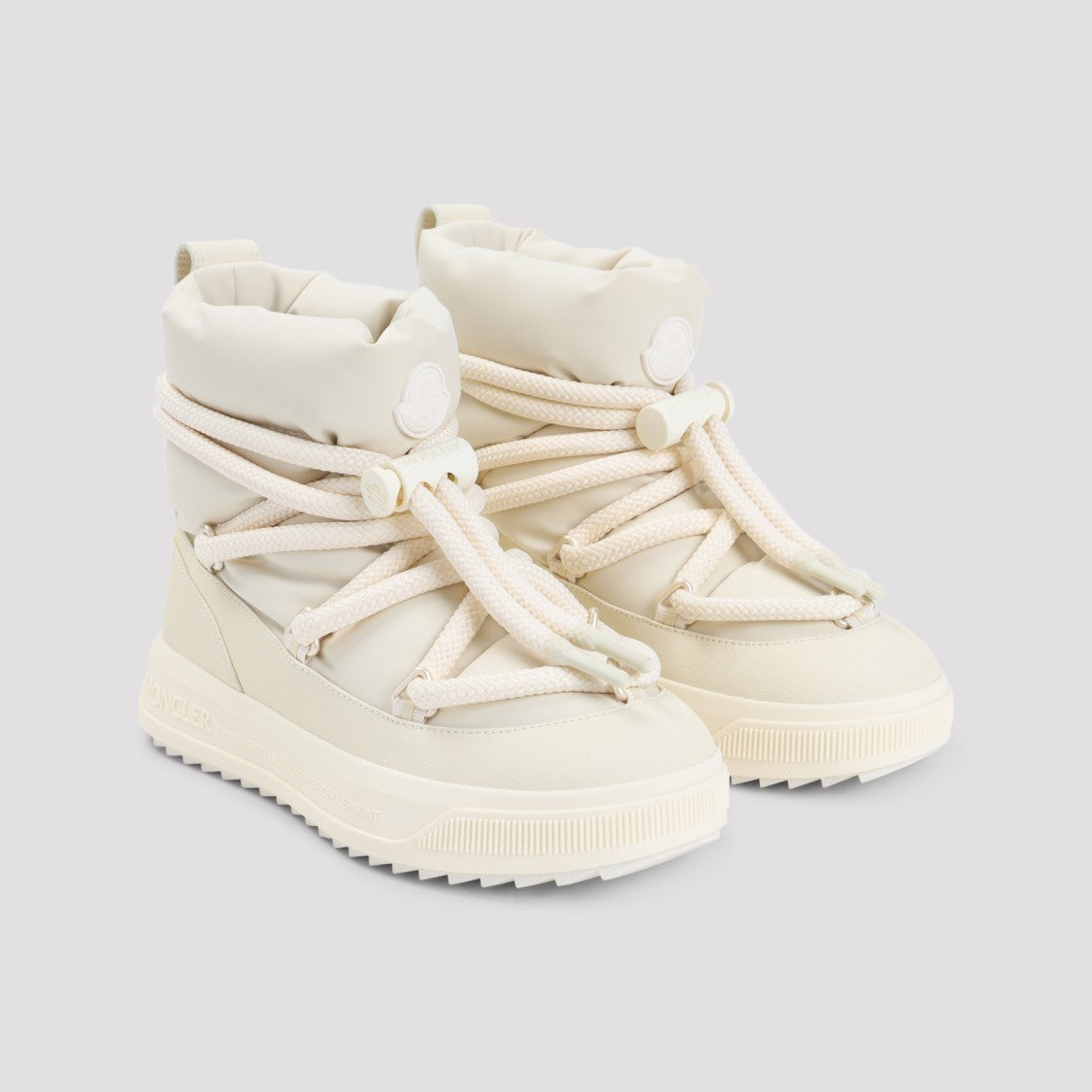 Moncler High-Top Padded Boots With Rope Laces