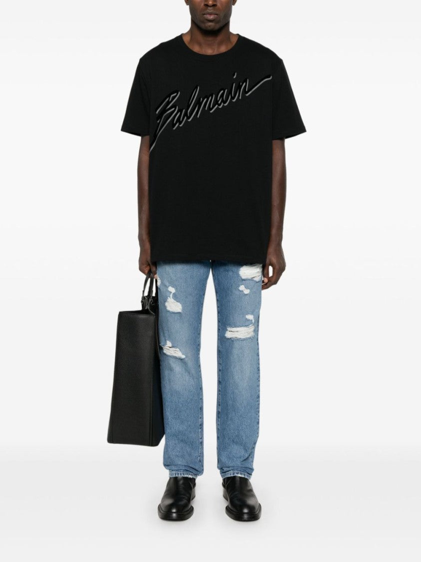 Dolce & Gabbana Relaxed Fit Distressed Denim Trousers With Classic Five-Pocket Design