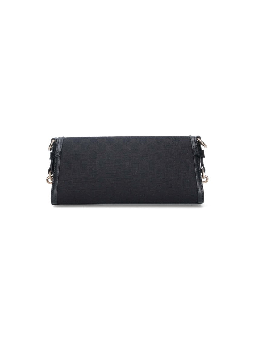 Gucci Small Shoulder Bag "Luce" In Gg Canvas With Leather Trim