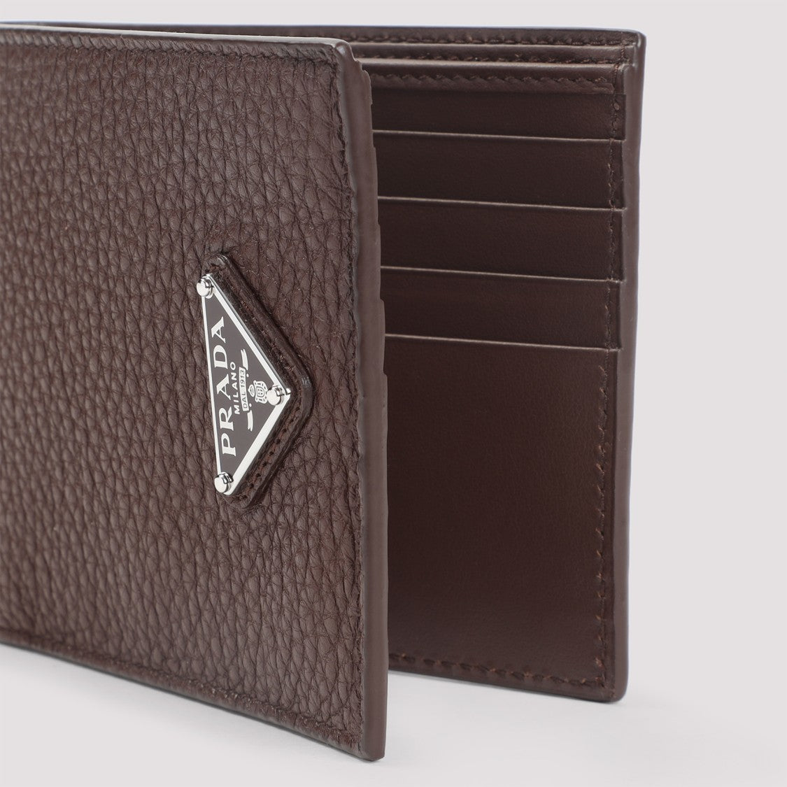 Prada Billford Bruciato Calf Leather Wallet