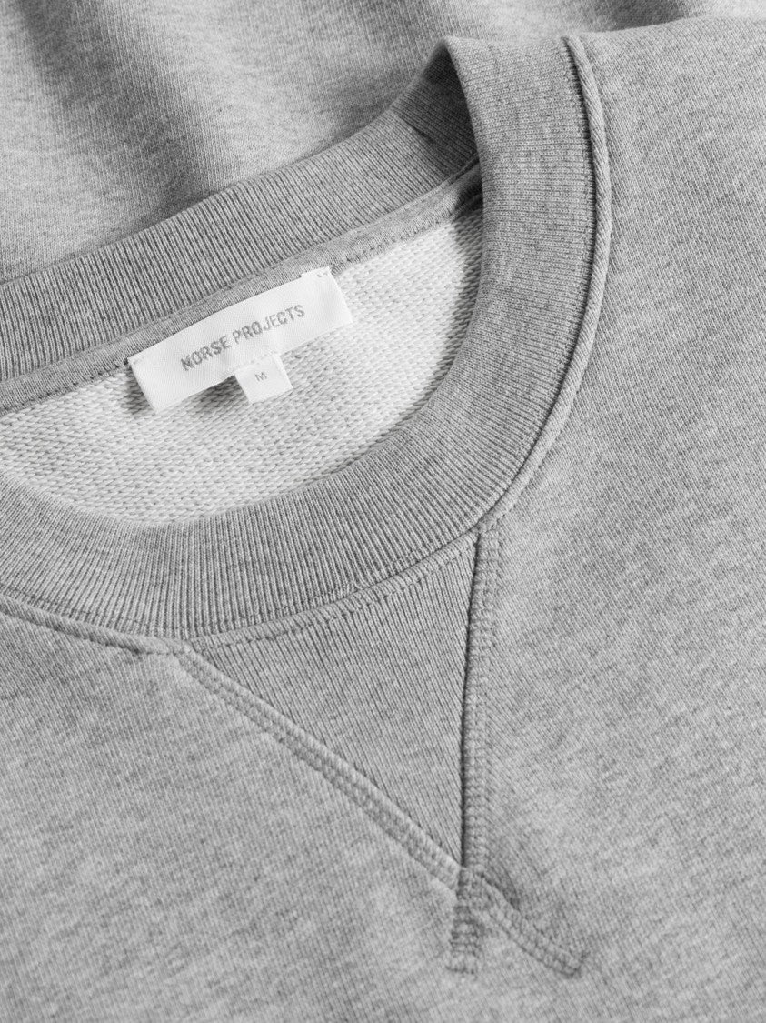 Norse Projects Organic Cotton Knitted Sweater In Classic Grey