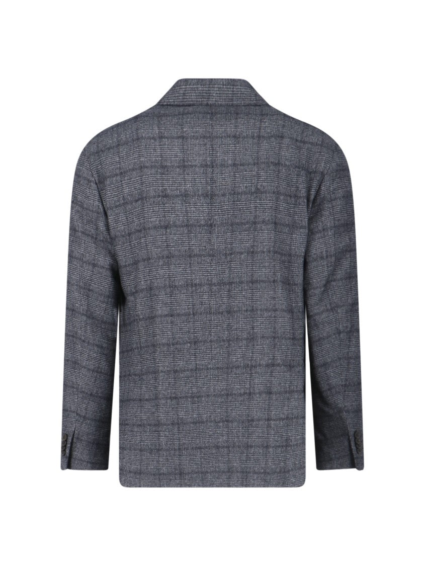 Boglioli Tailored Grey Jacket With Minimalist Design
