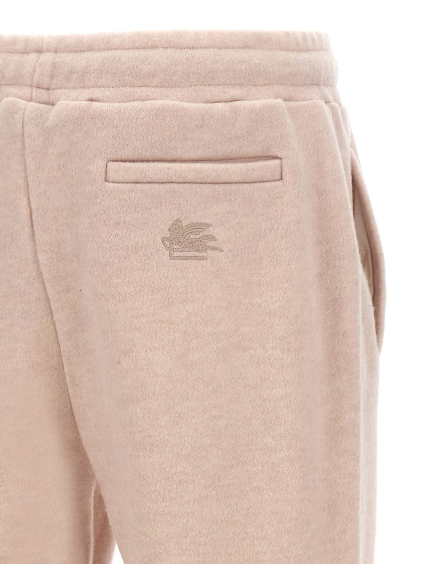 Etro Wool Blend Joggers With Embroidered Logo