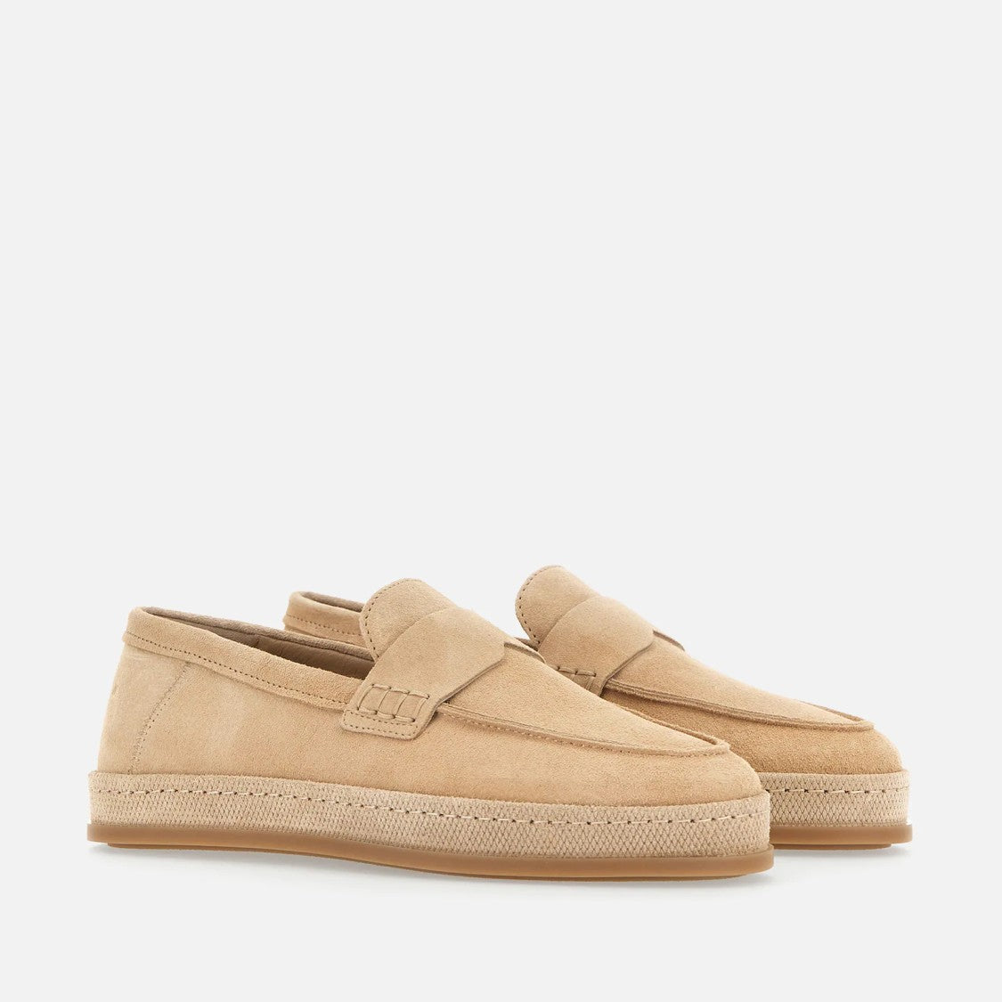 Hogan Classic Loafer-Style Flats With Rounded Toe