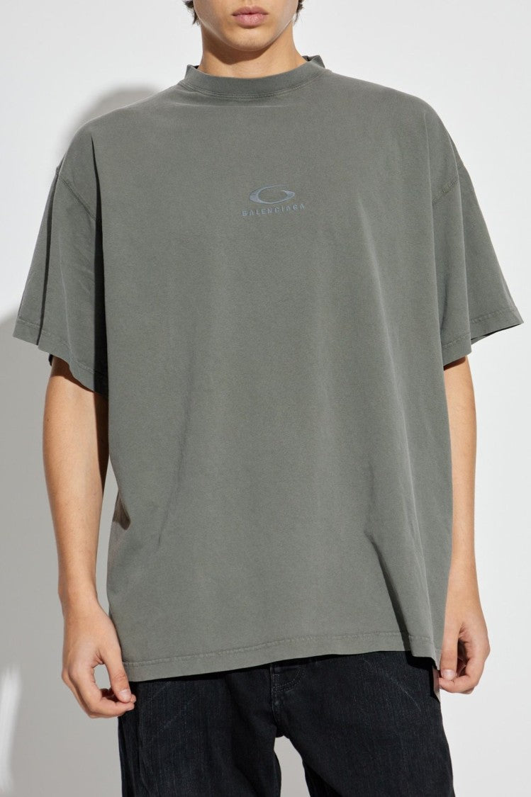 Balenciaga Grey T-Shirt And Polo Collection With Varied Cuts And Necklines