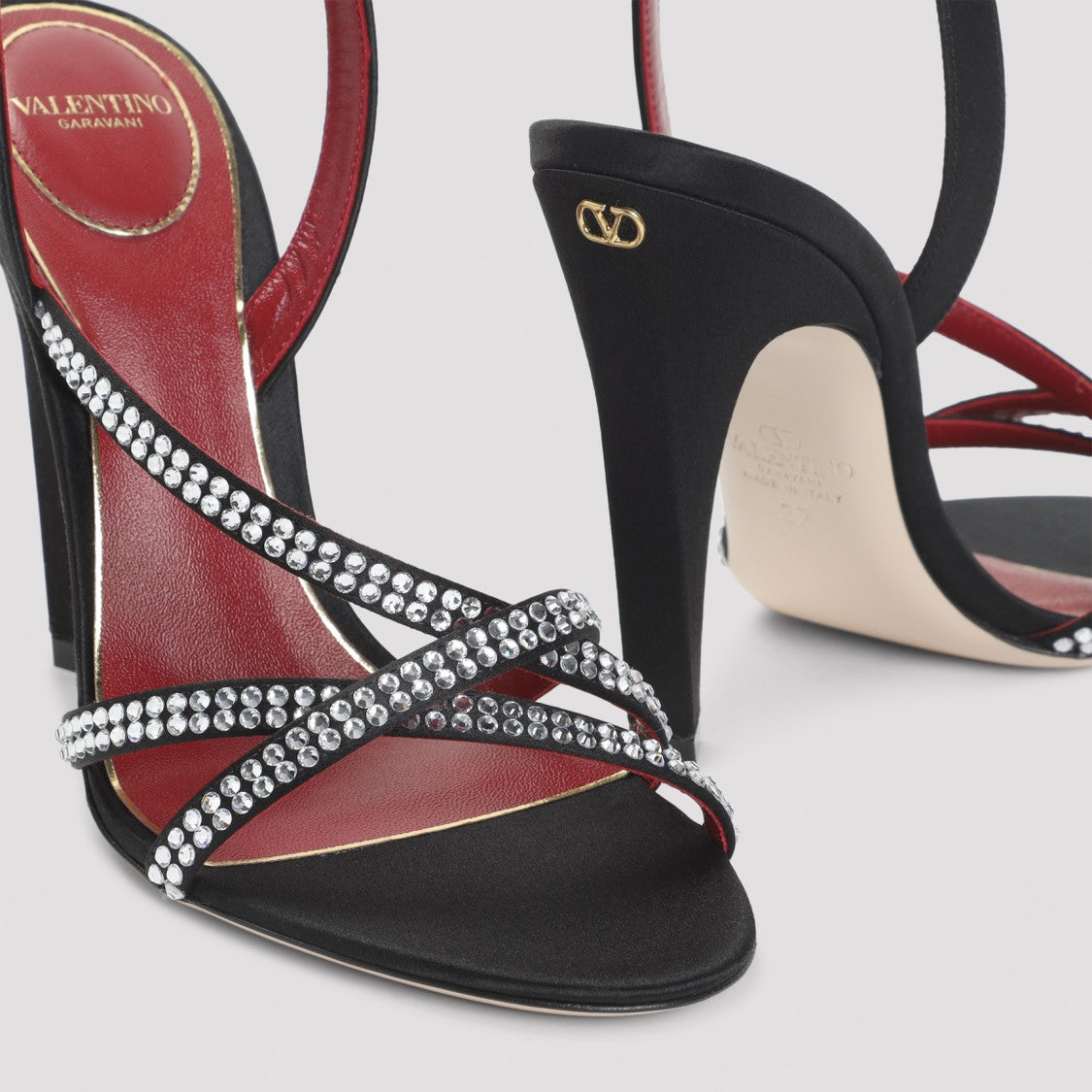 Valentino Garavani Black Viscose Sandals