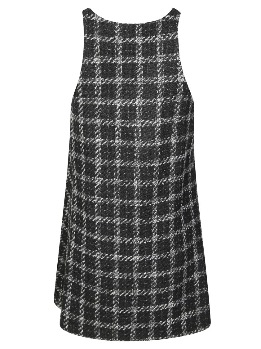 Diesel Sleeveless Fitted Midi Dress With Flared Skirt