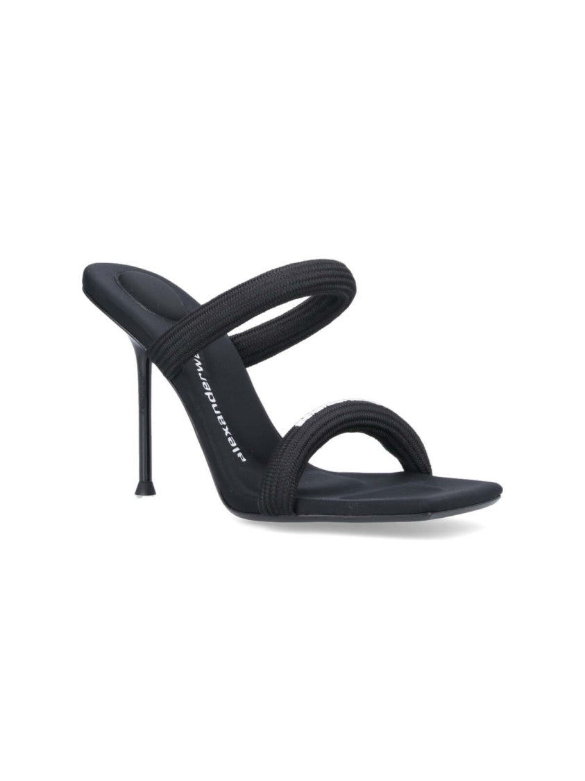 Alexander Wang "Julie" Padded Nylon Sandals – Black