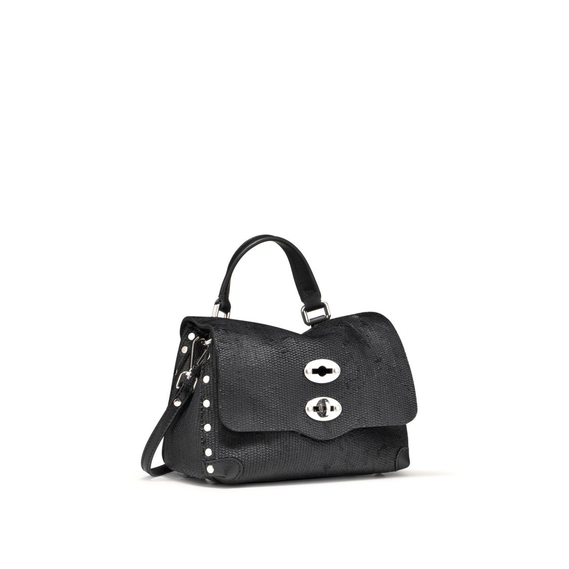 Zanellato Carved Lambskin Shoulder Bag With Calfskin Detailing