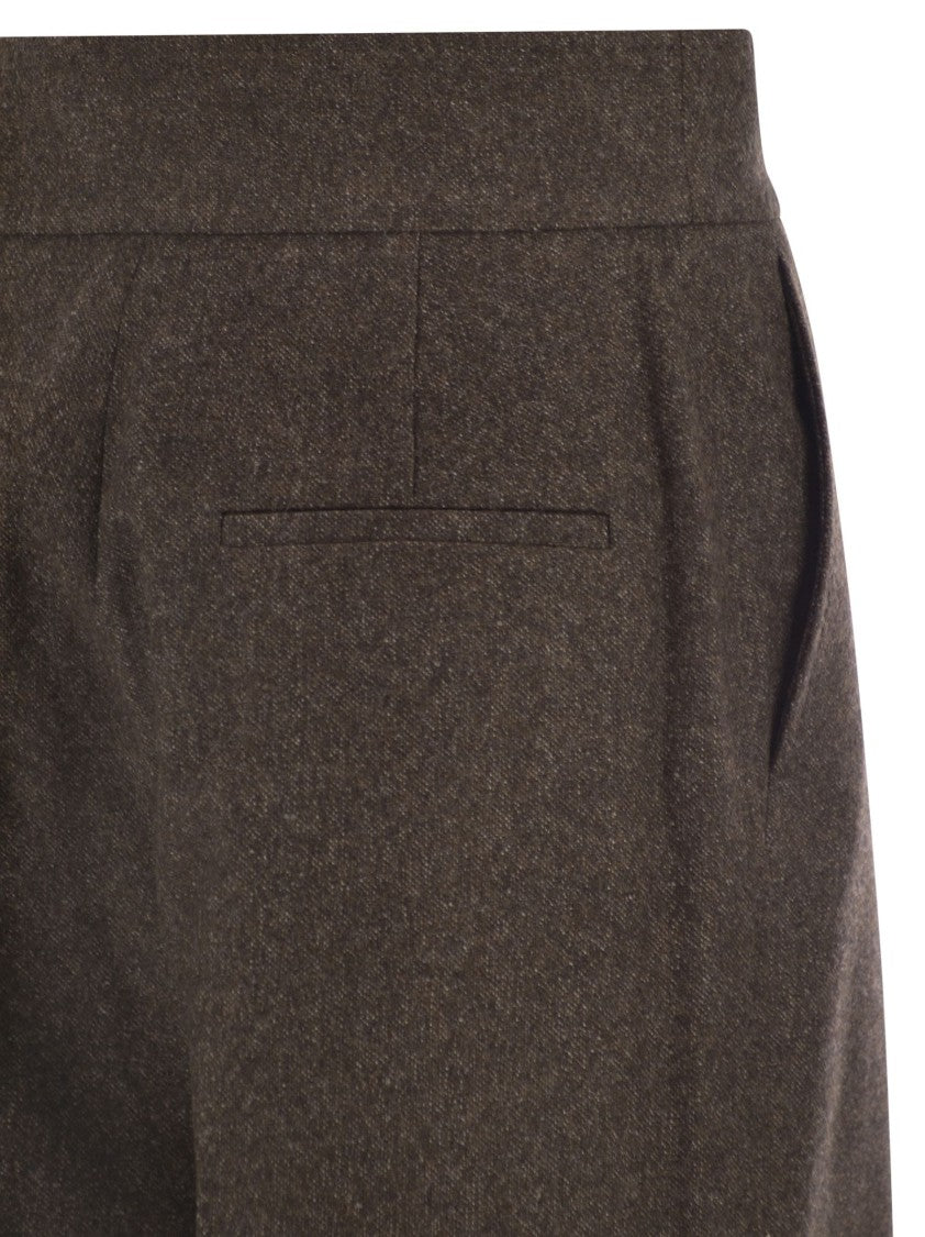 Max Mara Billy1234 - Wide-Leg Trousers In Wool Flannel