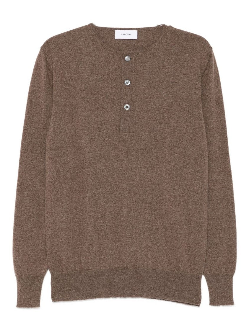 Lardini Classic Knit Sweater With Ribbed Cuffs And Hem