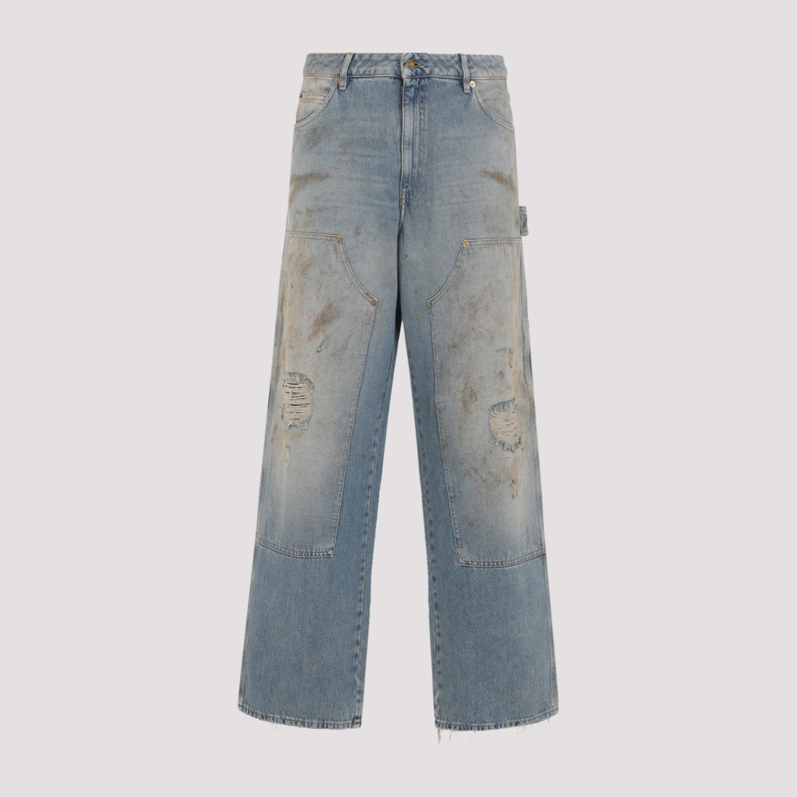 Golden Goose Painter Marley Light Blue Cotton Jeans